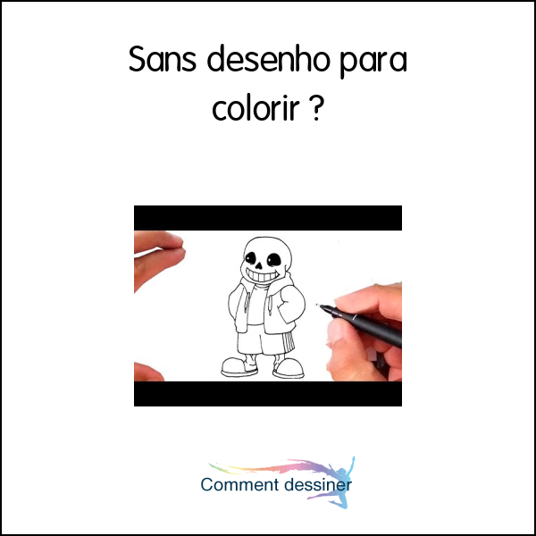 Sans desenho para colorir